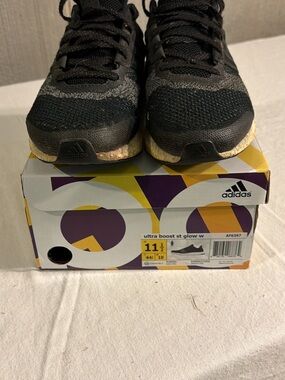 adidas Women’s Ultra Boost ST Glow Black with Cream Midsole